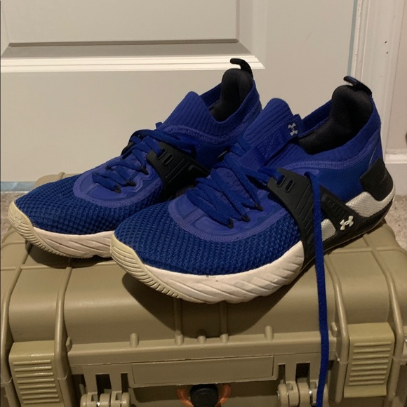 Under Armour Black and Blue Sneakers - Picture 1 of 4